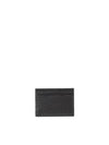 Logo Plaque Leather Card Wallet Black - SAINT LAURENT - BALAAN 3