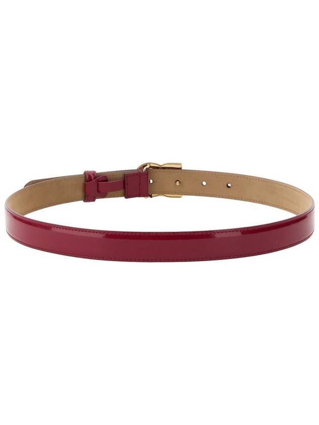 DG Logo Polished Leather Belt Fuchsia - DOLCE&GABBANA - BALAAN 4