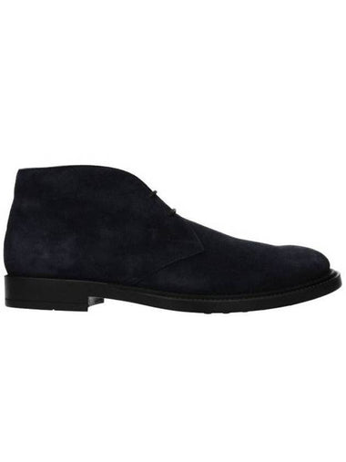 Men's Suede Desert Ankle Boots Navy - TOD'S - BALAAN 1