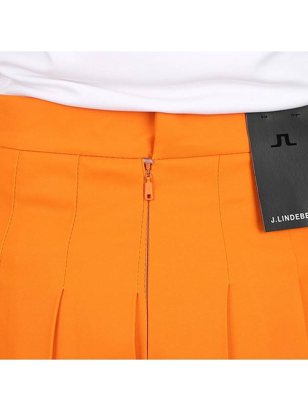 Women's Naomi Pleated Skirt Orange - J.LINDEBERG - BALAAN 10