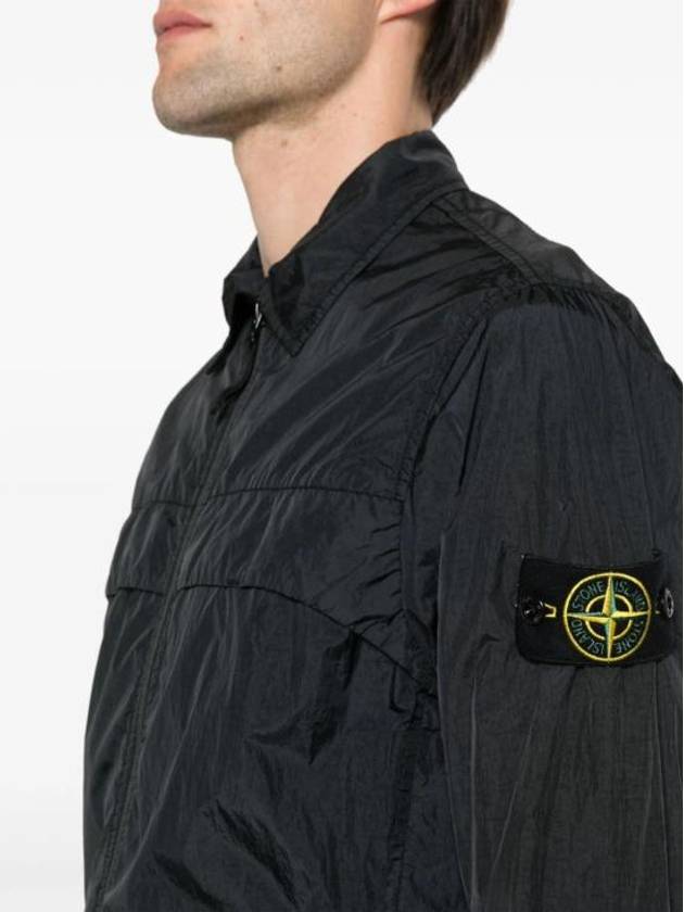 Garment Dyed Crinkle Reps R-NY Jacket Black - STONE ISLAND - BALAAN 6