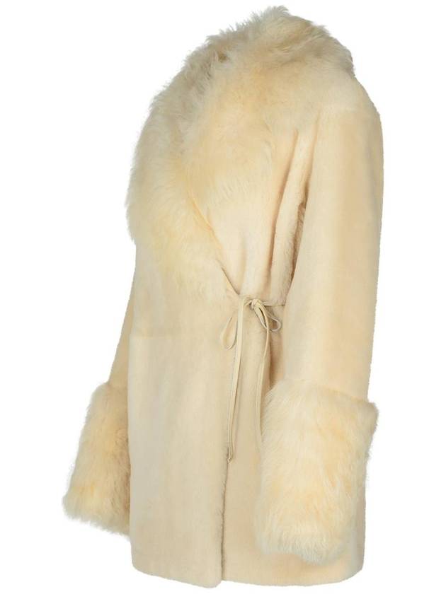 P.A.R.O.S.H. 'Morris' Sheepskin Jacket In A Leather And Cream Fabric Blend - P.A.R.O.S.H. - BALAAN 2