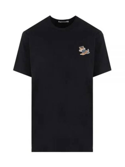 Dressed Fox Patch Short Sleeve T-Shirt Black - MAISON KITSUNE - BALAAN 2