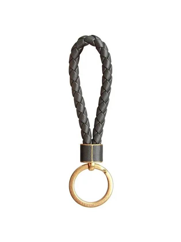 Intrecciato Lambskin Key Holder Grey - BOTTEGA VENETA - BALAAN 1