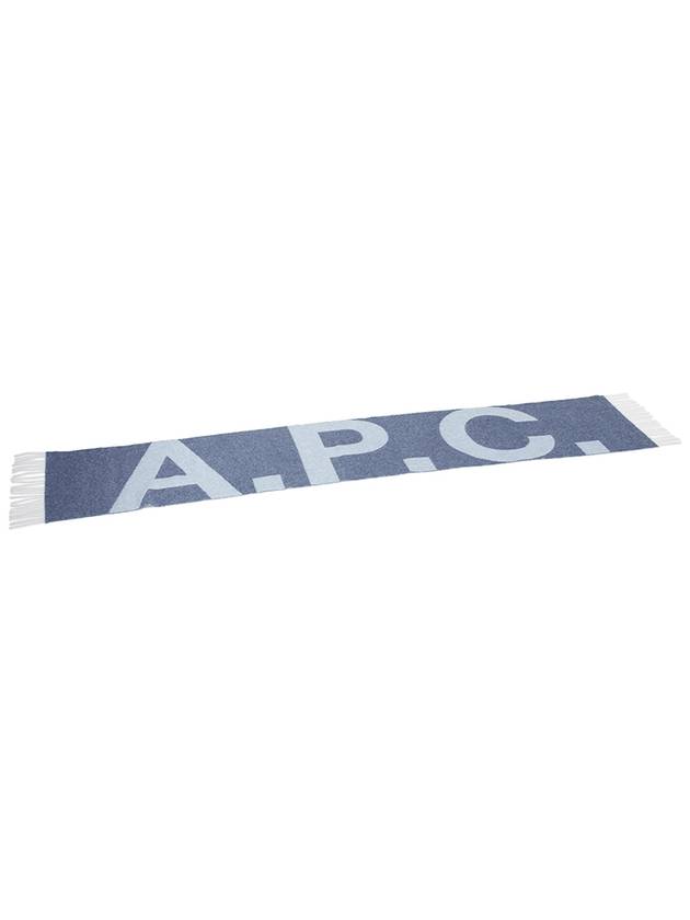 Maro Big Logo Muffler Blue - A.P.C. - BALAAN 5