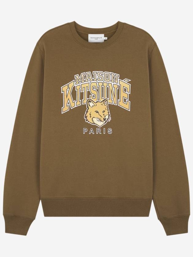 Campus Fox Regular Sweatshirt Khaki - MAISON KITSUNE - BALAAN 2