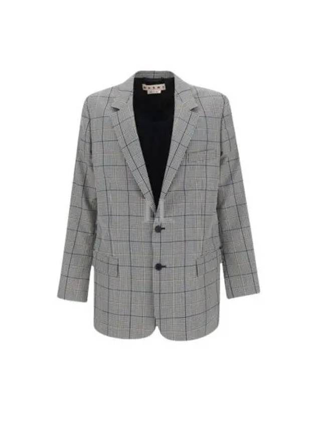 Micro Check Jacket Blublack - MARNI - BALAAN 2