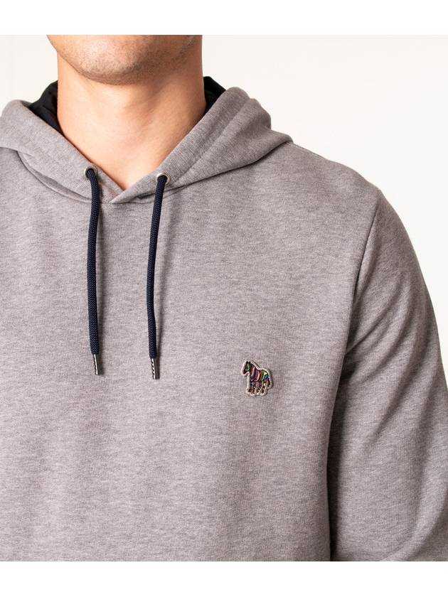 Zebra Patch Cotton Hoodie Grey - PAUL SMITH - BALAAN 3