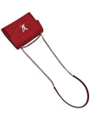 Louis Vuitton M51419 Ruby Red Calfskin My Lock Me BB Silver Chain Shoulder Bag - LOUIS VUITTON - BALAAN 5