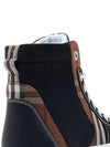 Vintage Check Cotton Neoprene High Top Sneakers Dark Birch Brown - BURBERRY - BALAAN 11