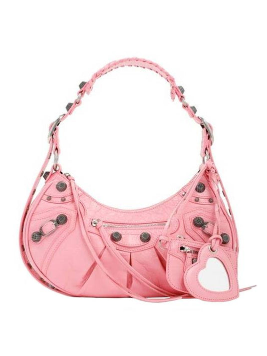 Le Cagole Small Leather Shoulder Bag Pink - BALENCIAGA - BALAAN 1