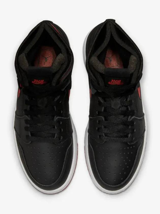 Air Jordan 1 Zoom Comfort Bred Low Top Sneakers Black Red - NIKE - BALAAN 4