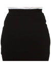 Bea Logo Knit Mini H-Line Skirt Black - VIVIENNE WESTWOOD - BALAAN 7