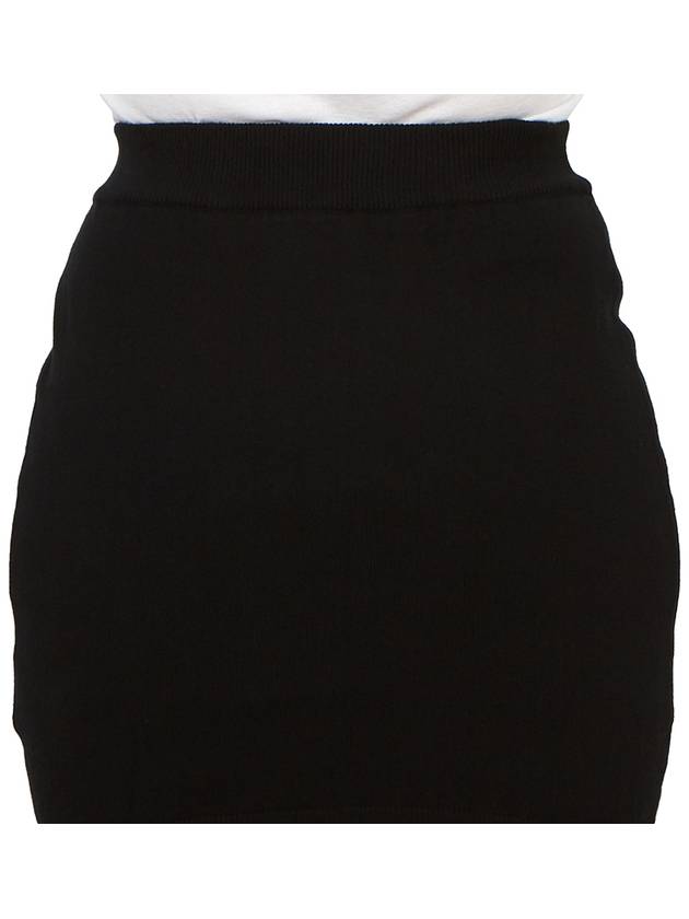 Bea Logo Knit Mini H-Line Skirt Black - VIVIENNE WESTWOOD - BALAAN 7