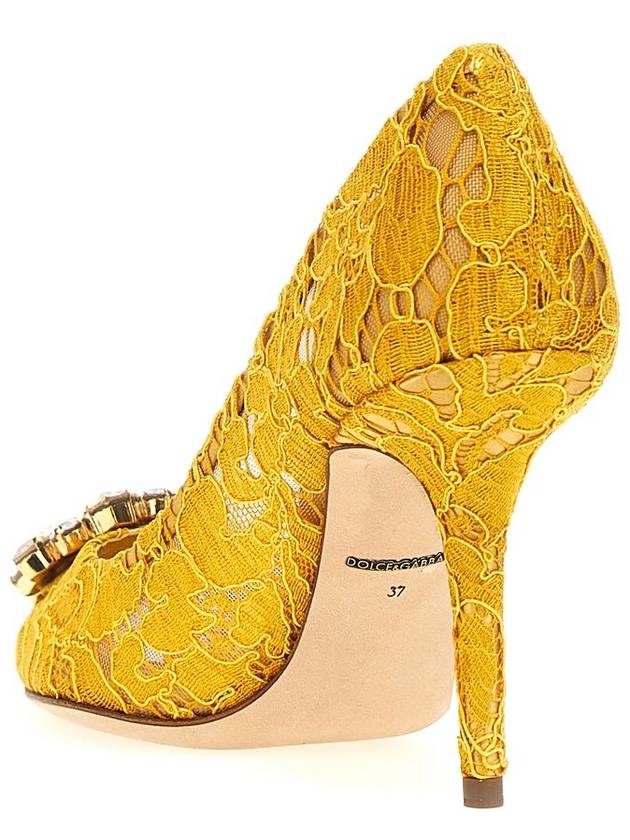 Crystal Lace Pumps Heel Yellow - DOLCE&GABBANA - BALAAN 4