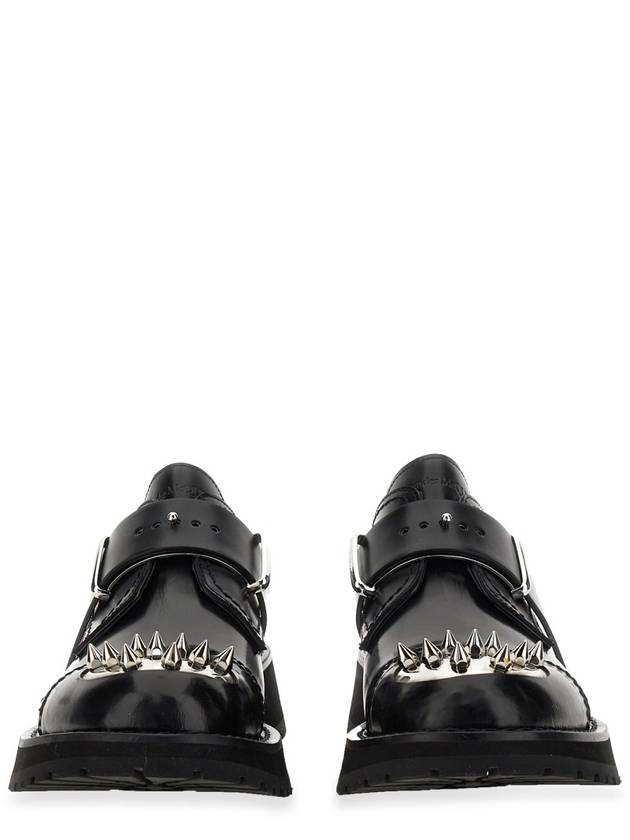 Studded Toe Buckle Strap Loafers Black - ALEXANDER MCQUEEN - BALAAN 3