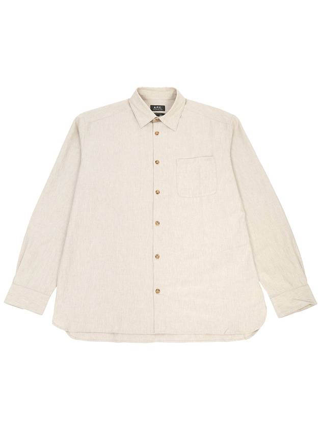 Malo Logo Cotton Long Sleeve Shirt Beige - A.P.C. - BALAAN 2