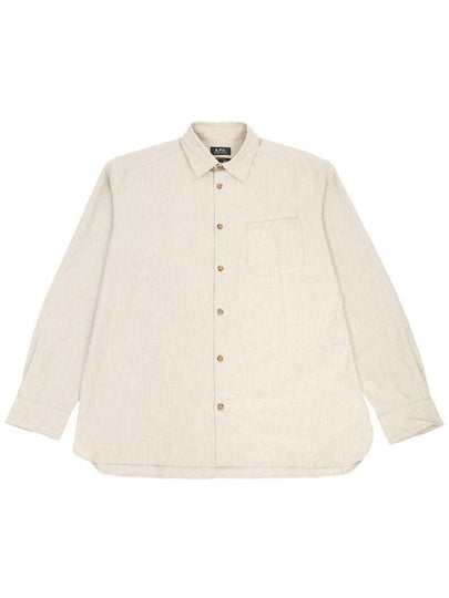 Malo Logo Cotton Long Sleeve Shirt Beige - A.P.C. - BALAAN 2