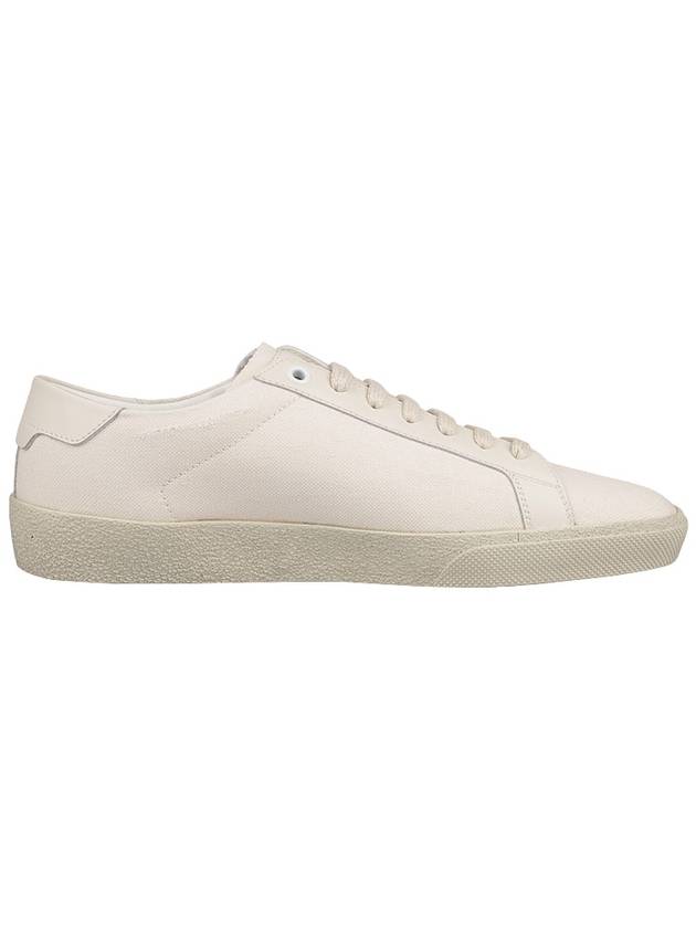 Court Classic SL/06 Embroidered Sneakers In Canvas And Leather Cream - SAINT LAURENT - BALAAN 5