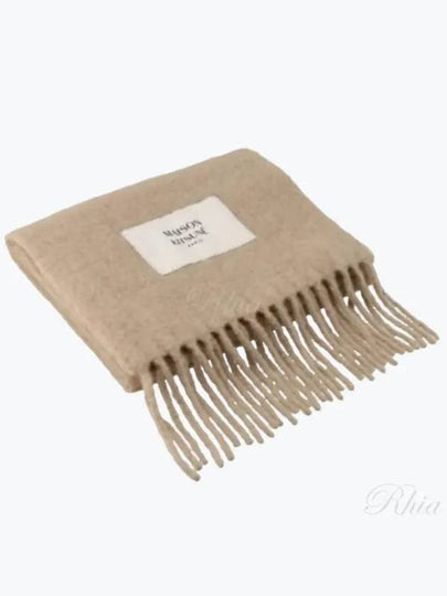 Baby Alpaca Plain Muffler Dark Beige - MAISON KITSUNE - BALAAN 2