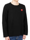 Red Heart Crew Neck Knit Top P1 N068 1 Black - COMME DES GARCONS - BALAAN 4