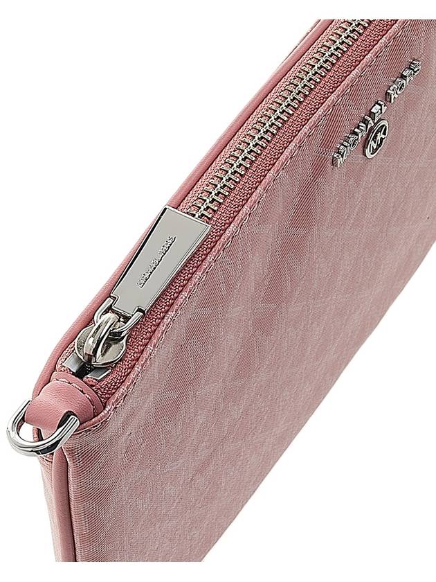 Jet Set Charm Logo Embellished Wristlet Clutch Bag Pink - MICHAEL KORS - BALAAN 9