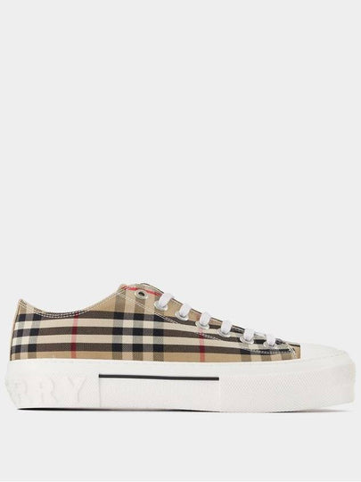 Vintage Check Cotton Sneakers Archive Beige - BURBERRY - BALAAN 2