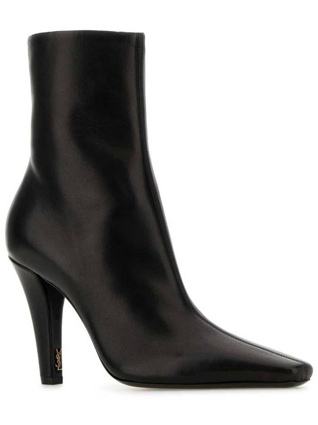 Jill Leather Ankle Boots Black - SAINT LAURENT - BALAAN 3