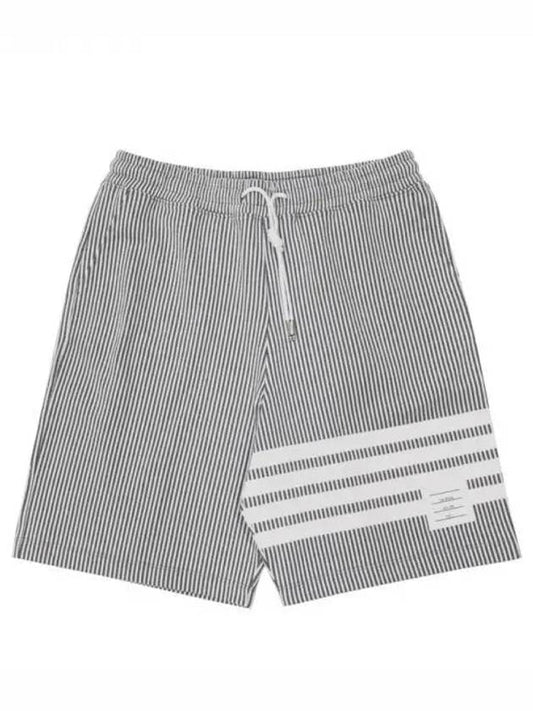 Seersucker Loopback 4-Bar Sweat Shorts Light Grey - THOM BROWNE - BALAAN 2