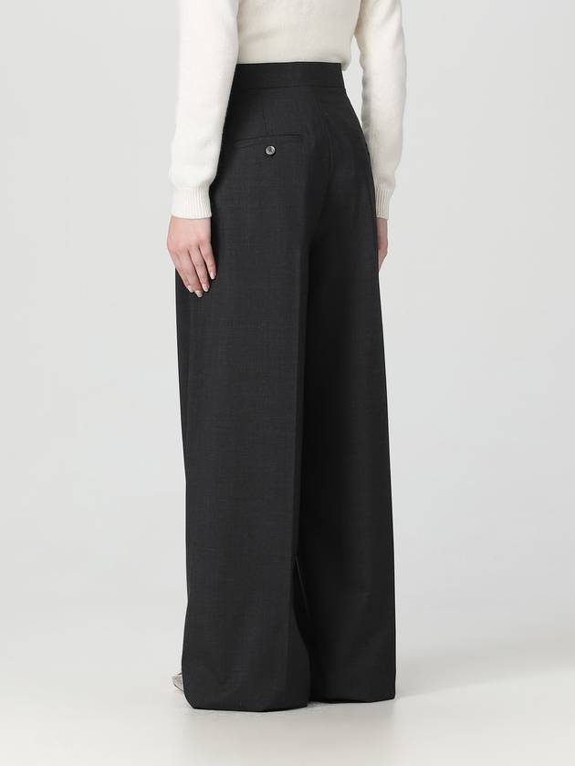 Mendoza Virgin Wool Straight Pants Black - MAX MARA - BALAAN 4