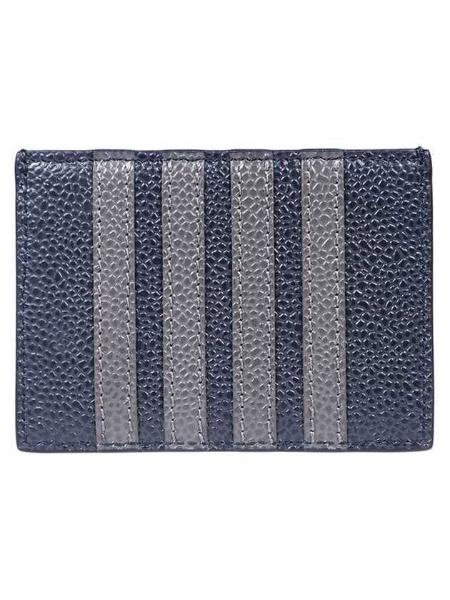 Men's Pebble Diagonal Stripe Card Wallet Navy - THOM BROWNE - BALAAN 3