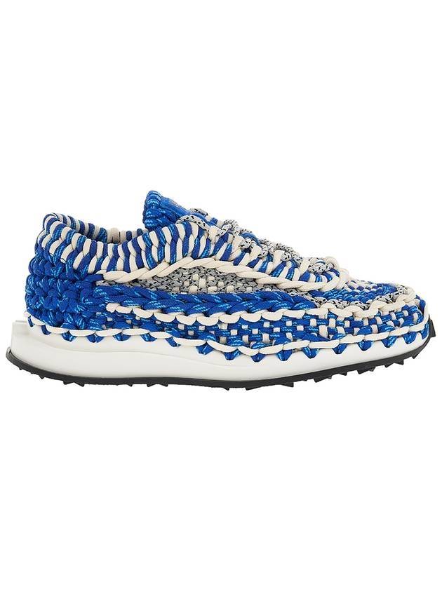 Crochet Low Top Sneakers Blue - VALENTINO - BALAAN.