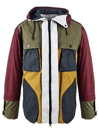 Men's Tela Placcata Wappen Patch Color Pocket Hooded Jacket - STONE ISLAND - BALAAN 2