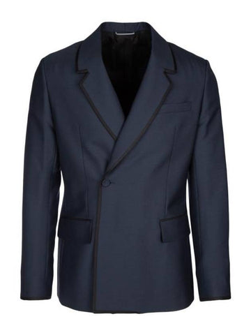 Oblique Wool Mohair Twill Jacket Blue - DIOR - BALAAN 1