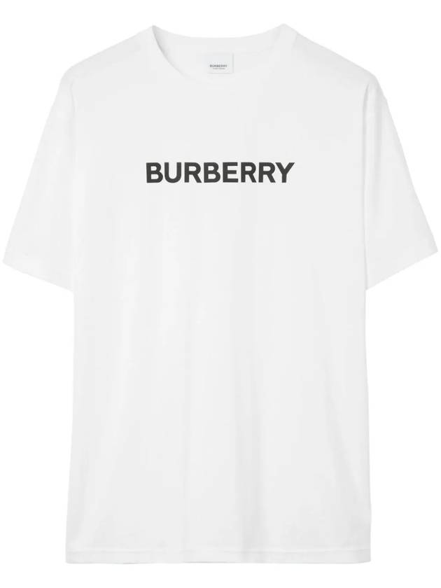 Logo Print Short Sleeve T-Shirt White - BURBERRY - BALAAN 2