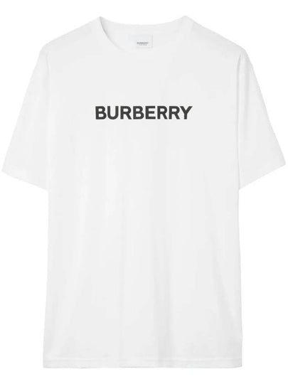 Logo Print Short Sleeve T-Shirt White - BURBERRY - BALAAN 2