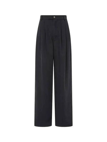 Cropped two tuck twill pants black 271512 - REFORMATION - BALAAN 1