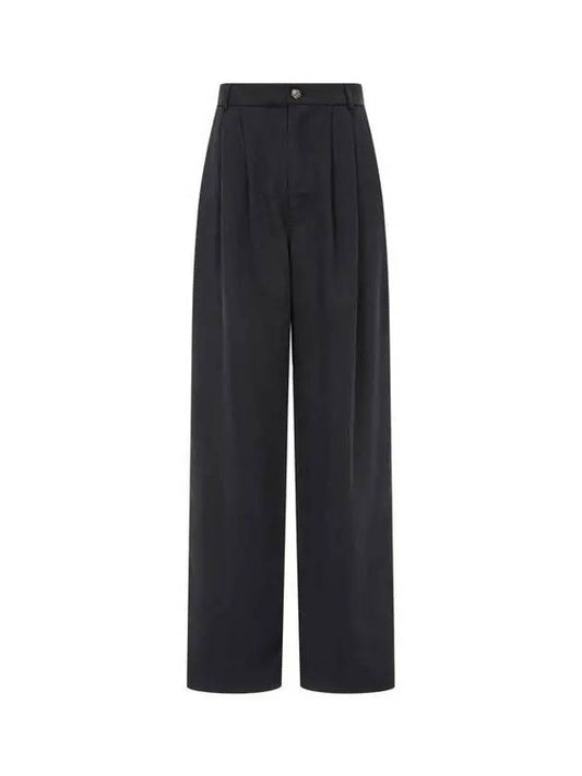 Cropped two tuck twill pants black 271512 - REFORMATION - BALAAN 1