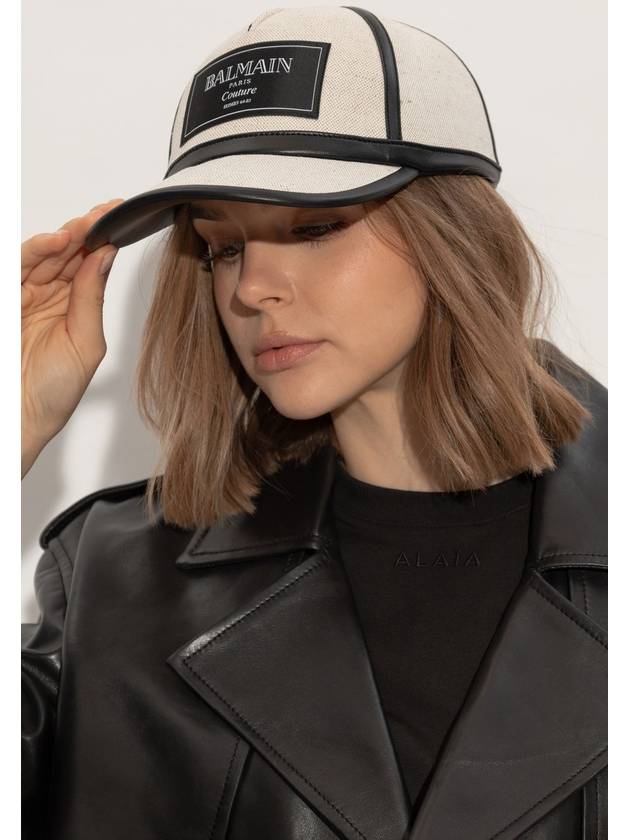 Balmain Cap With Logo, Women's, Cream - BALMAIN - BALAAN 2