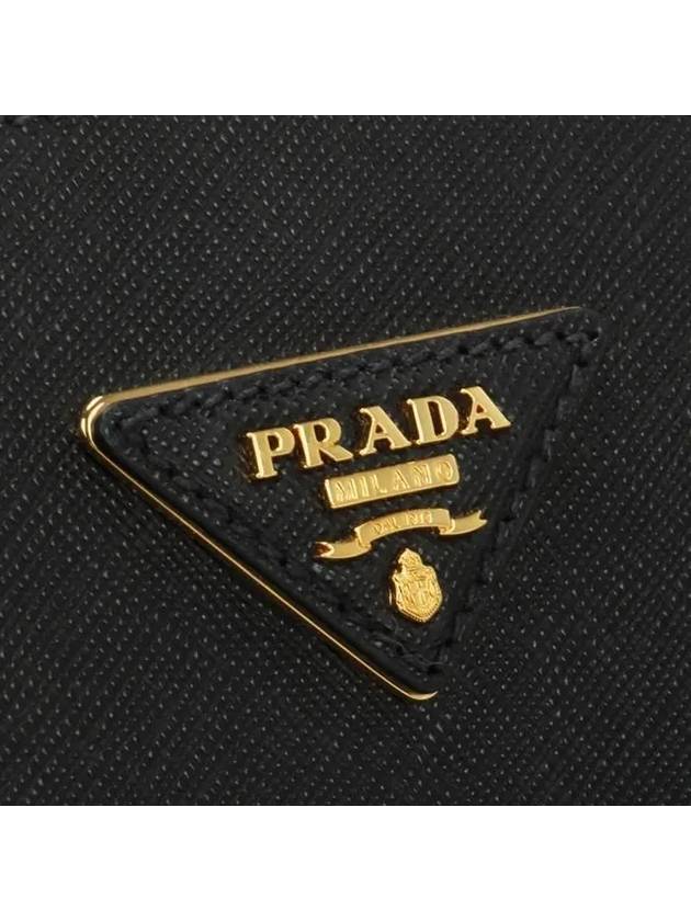 Logo Plaque Open Top Tote Bag Black - PRADA - BALAAN 6