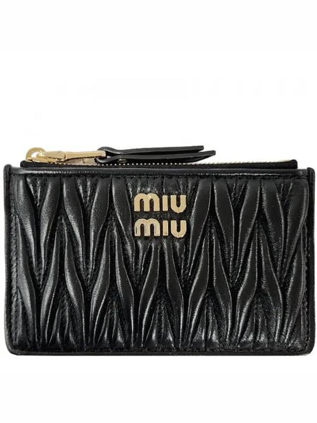 Matelasse Leather Envelope Wallet Black - MIU MIU - BALAAN 2