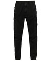 Stretch Cotton Cargo Straight Pants Black - STONE ISLAND - BALAAN 2