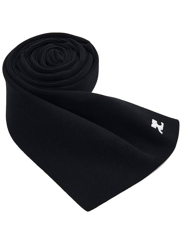 Logo Knit Muffler Black - COURREGES - BALAAN 10