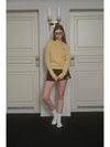 4TW embroidery t shirt mustard - FOR THE WEATHER - BALAAN 7