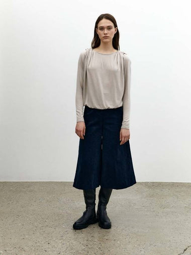 Wishful Corduroy Culotte Crop Pants Navy - KILHOUETTE - BALAAN 1