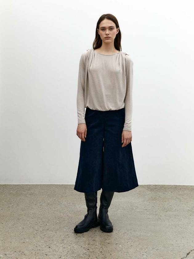 Wishful Corduroy Culotte Crop Pants Navy - KILHOUETTE - BALAAN 2