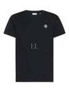 Embroidered Monogram Motif Cotton Short Sleeve T-Shirt Black - BURBERRY - BALAAN 2