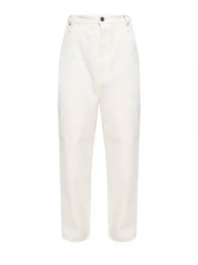 Cotton Straight Pants White - AMI - BALAAN 2