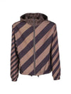 Men's Logo Reversible Windbreaker Brown Black - FENDI - BALAAN 2