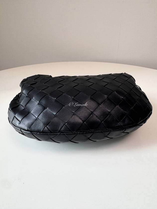 Jodie Intrecciato Small Tote Bag Black - BOTTEGA VENETA - BALAAN 5